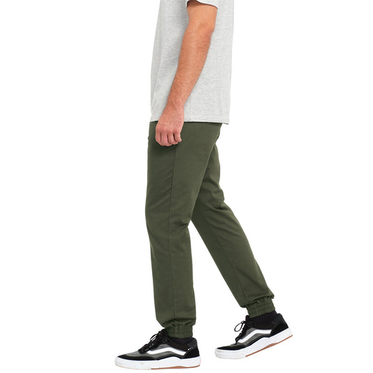 Volcom Frickin' Slim Jogger Pants - Dark Green 4
