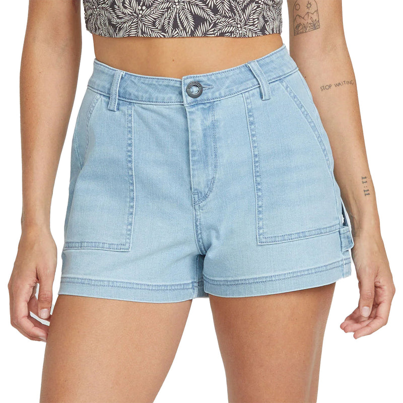 Load image into Gallery viewer, Volcom Women's Stone Kraft Denim Shorts 1
