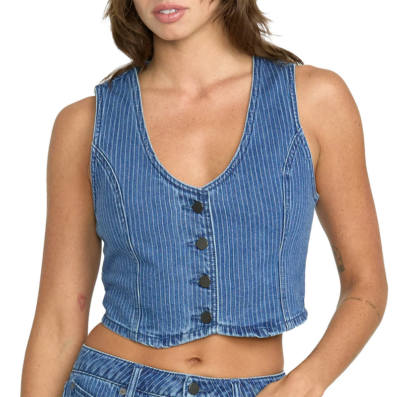 Load image into Gallery viewer, Volcom Women's Stoned Boyfriend Vest Top 1
