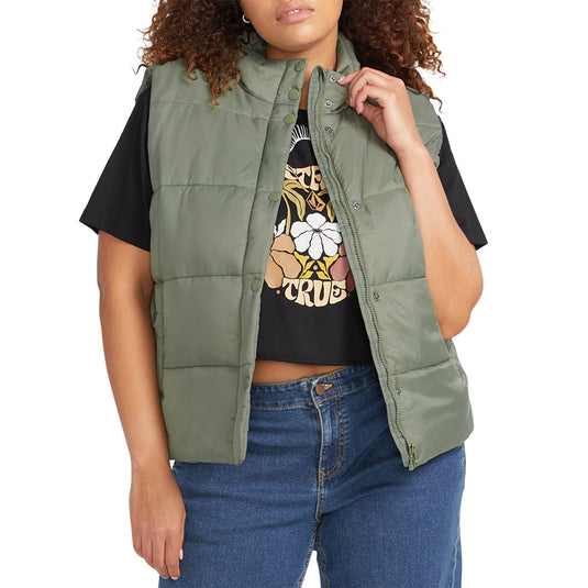 Volcom Women's Puff It Zip-Up Vest 4