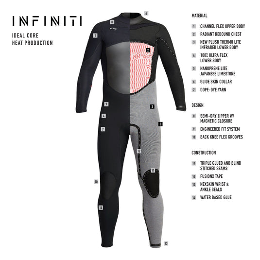 Xcel Infiniti 5/4 Hooded Chest-Zip Wetsuit • 2023 6