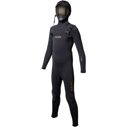 Xcel Youth Comp+ 5/4 Hooded Chest-Zip Wetsuit 3