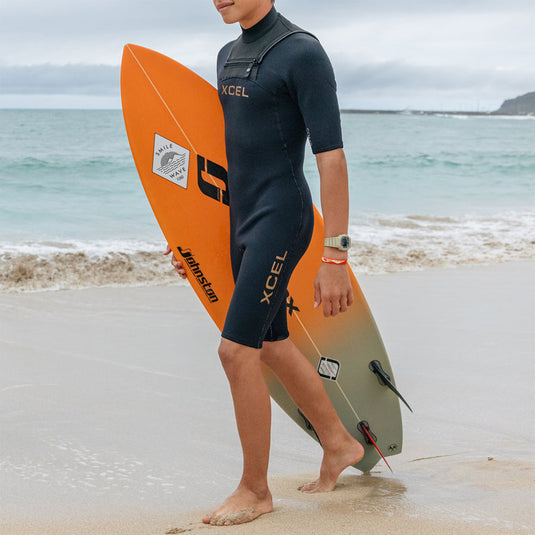 Xcel Comp+ 2/1.5 Short Sleeve Chest-Zip Spring Wetsuit 12