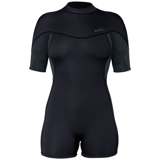 Xcel Women's Axis 2mm Short Sleeve Back-Zip Boy-Short Spring Wetsuit