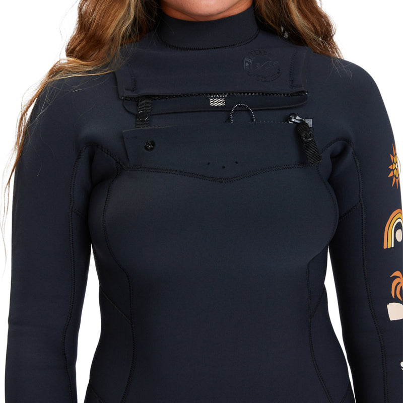 Load image into Gallery viewer, Billabong Women's Salty Dayz Natural 4/3 Chest-Zip Wetsuit 8
