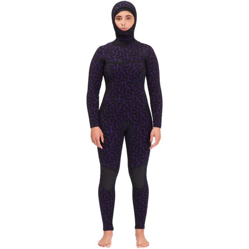 Load image into Gallery viewer, Billabong Women's Furnace 5/4 Hooded Chest-Zip Wetsuit 8
