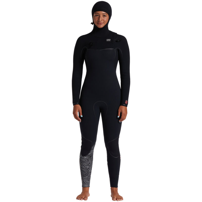 Load image into Gallery viewer, Billabong Women's Furnace 5/4 Hooded Chest-Zip Wetsuit 1
