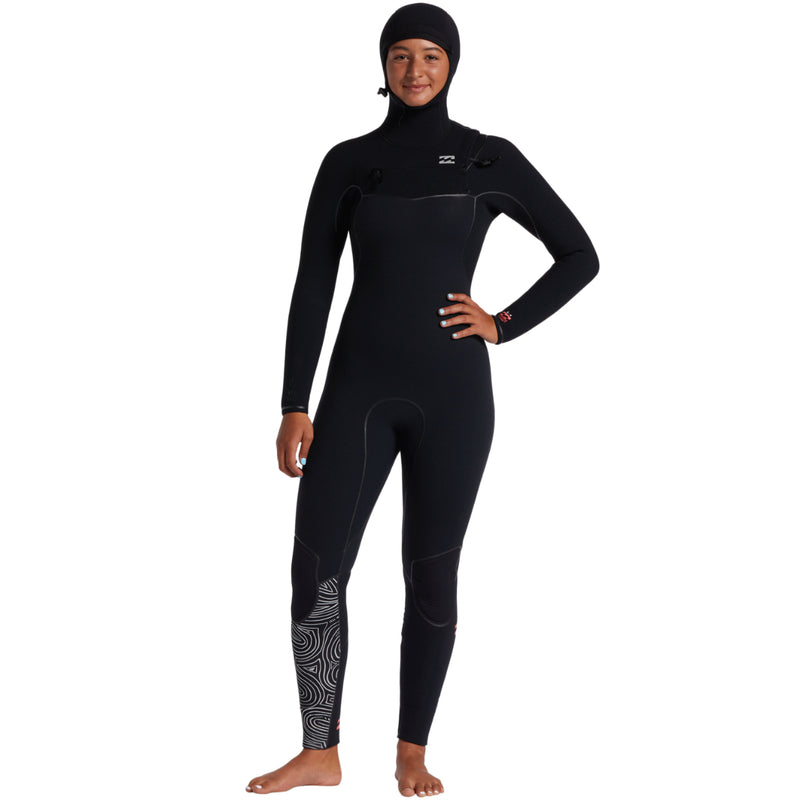 Load image into Gallery viewer, Billabong Women's Furnace 5/4 Hooded Chest-Zip Wetsuit 3
