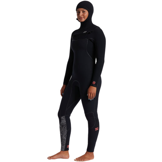 Billabong Women's Furnace 5/4 Hooded Chest-Zip Wetsuit 4