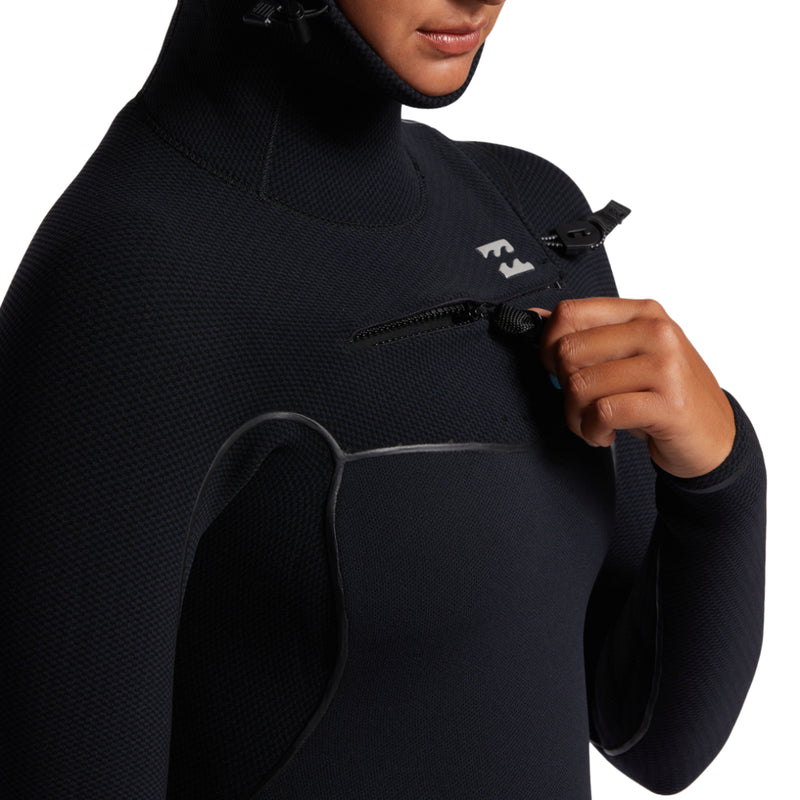 Load image into Gallery viewer, Billabong Women's Furnace 5/4 Hooded Chest-Zip Wetsuit 5
