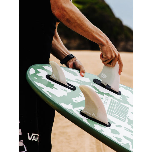 Softech Bomber 6'10 × 21 ½ × 3 Soft Surfboard - Smoke Green/White 3