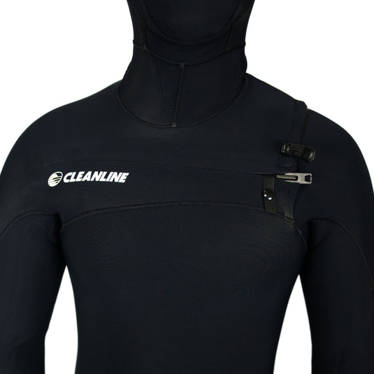 Cleanline 4/3 Hooded Chest-Zip Wetsuit 8