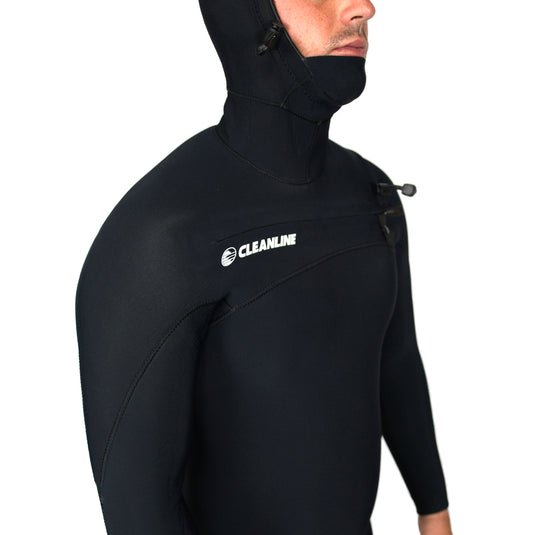Cleanline 5/4 Hooded Chest-Zip Wetsuit 8
