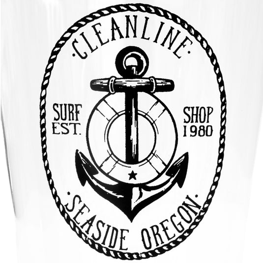 Cleanline Surf Anchor 16 oz. Pint Glass 3