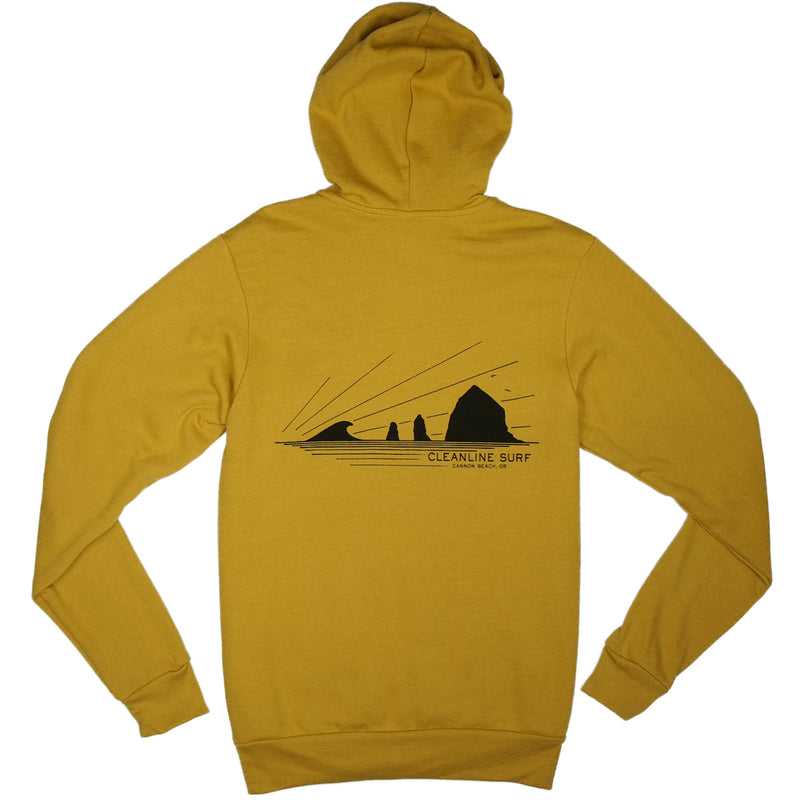 Load image into Gallery viewer, Cleanline Haystack Rays Zip Hoodie - Heather Mustard 1
