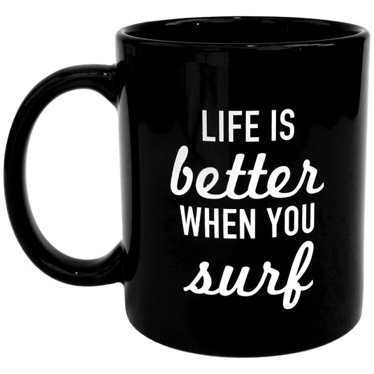 Cleanline Life is Better Mug - Black/White 2