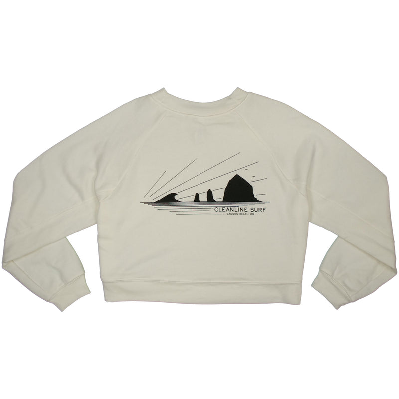 Load image into Gallery viewer, Cleanline Women's Haystack Rays Cropped Sweatshirt 1
