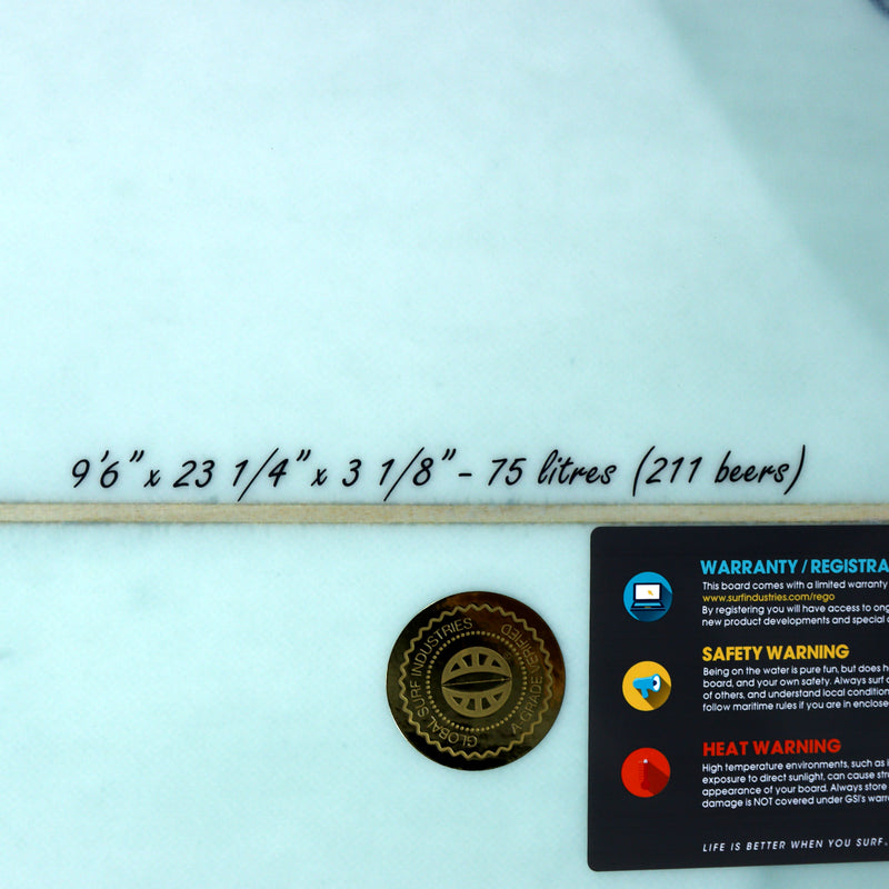 Load image into Gallery viewer, Critical Slide All-Rounder 9'6 × 23 ¼ × 3 ⅛ Surfboard - Jade • BLEMISH 4
