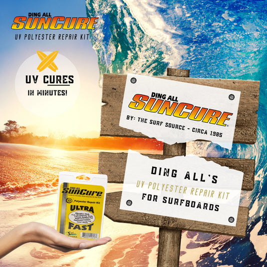 Ding All Sun Cure Polyester Fiberglass Repair Kit - 2oz. 3