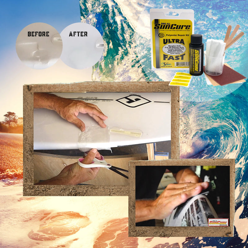 Load image into Gallery viewer, Ding All Sun Cure Polyester Fiberglass Repair Kit - 2oz. 5
