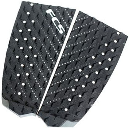 FCS Essential Series T2 2-Piece Traction Pad - Black/Charcoal 1