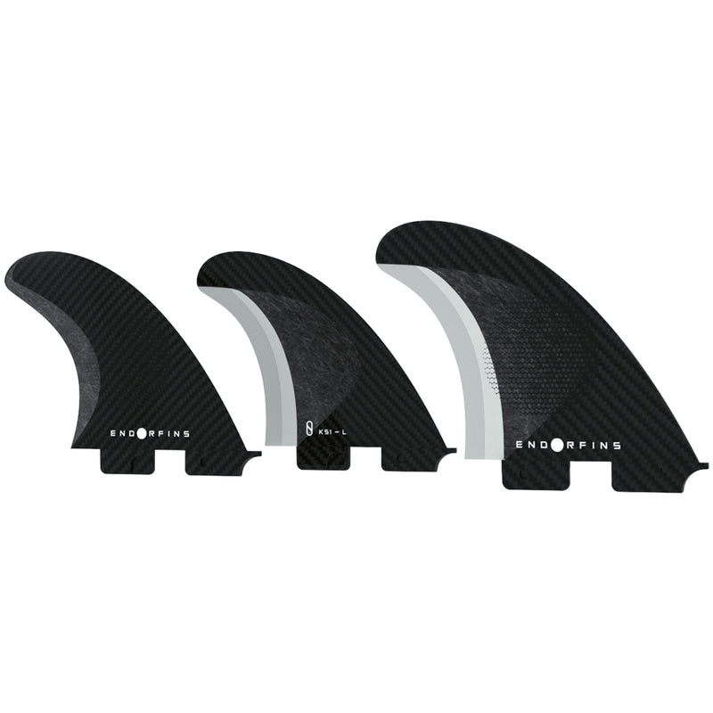 Load image into Gallery viewer, Endorfins KS1 Double Tab Tri-Fin Set 3
