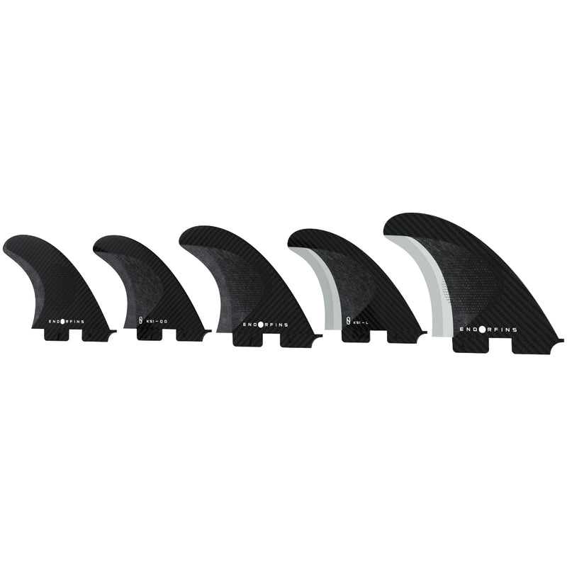 Load image into Gallery viewer, Endorfins KS1 Double Tab Tri-Quad Fin Set 3

