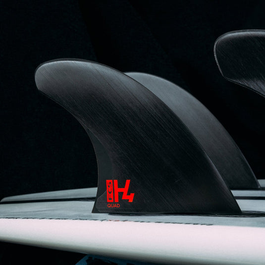 FCS II H4 PC Carbon Quad Rear Fin Set 5