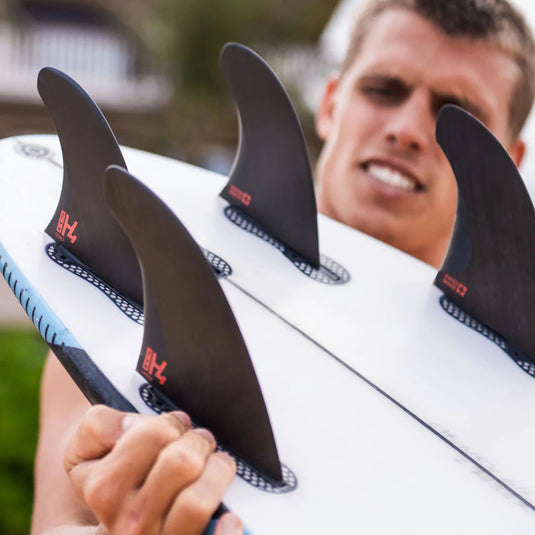 FCS II H4 PC Carbon Quad Rear Fin Set 8