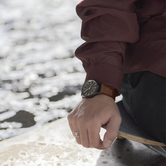 Nixon Sentry Solar Leather Watch 7