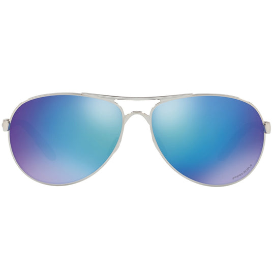 Oakley Women's Feedback Polarized Sunglasses - Polished Chrome/Prizm Sapphire 3