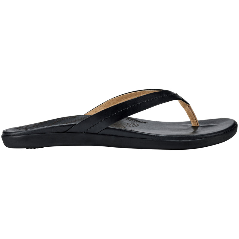 Load image into Gallery viewer, OluKai Women's Honu Leather Beach Sandals - Black 2
