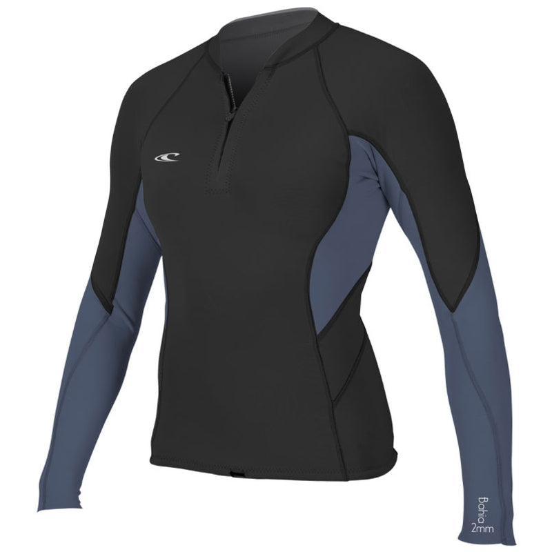 Load image into Gallery viewer, O'Neill Women's Bahia 1mm Chest-Zip Jacket - Black/Mist 1
