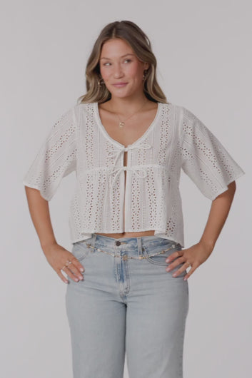 O'Neill Women's Loni Eyelet Top 9