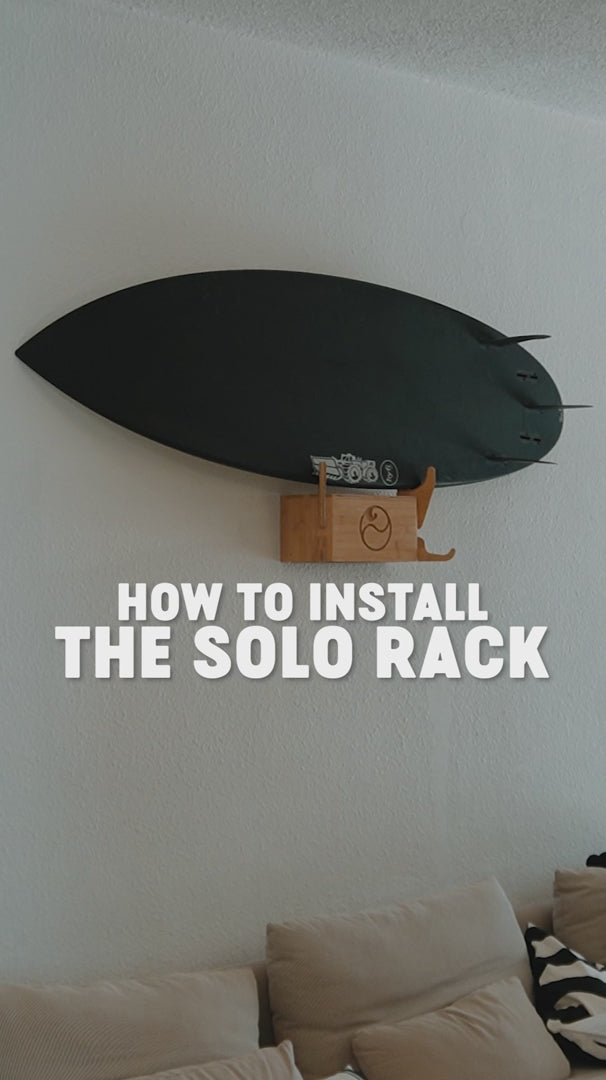 Load and play video in Gallery viewer, Liss The Solo Rack Surfboard Wall Mount 8
