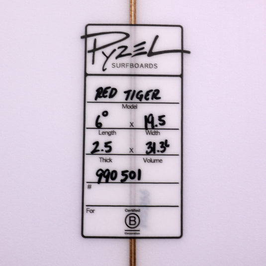 Pyzel Red Tiger 6'0 × 19 ½ × 2 ½ Surfboard 4