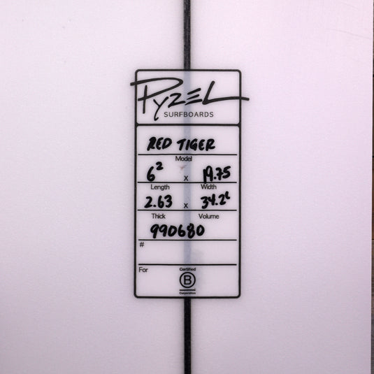 Pyzel Red Tiger 6'2 × 19 ¾ × 2 ⅝ Surfboard 4