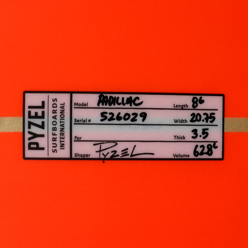 Load image into Gallery viewer, Pyzel Padillac 8'6 × 20 ¾ × 3 ½ Surfboard 4
