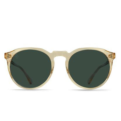 RAEN Remmy Polarized Sunglasses - Champagne Crystal/Green