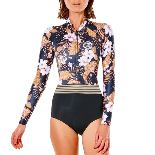 Rip Curl Women's Playa Bella G-Bomb Long Sleeve High Cut Front-Zip Spring Wetsuit • 2023 3