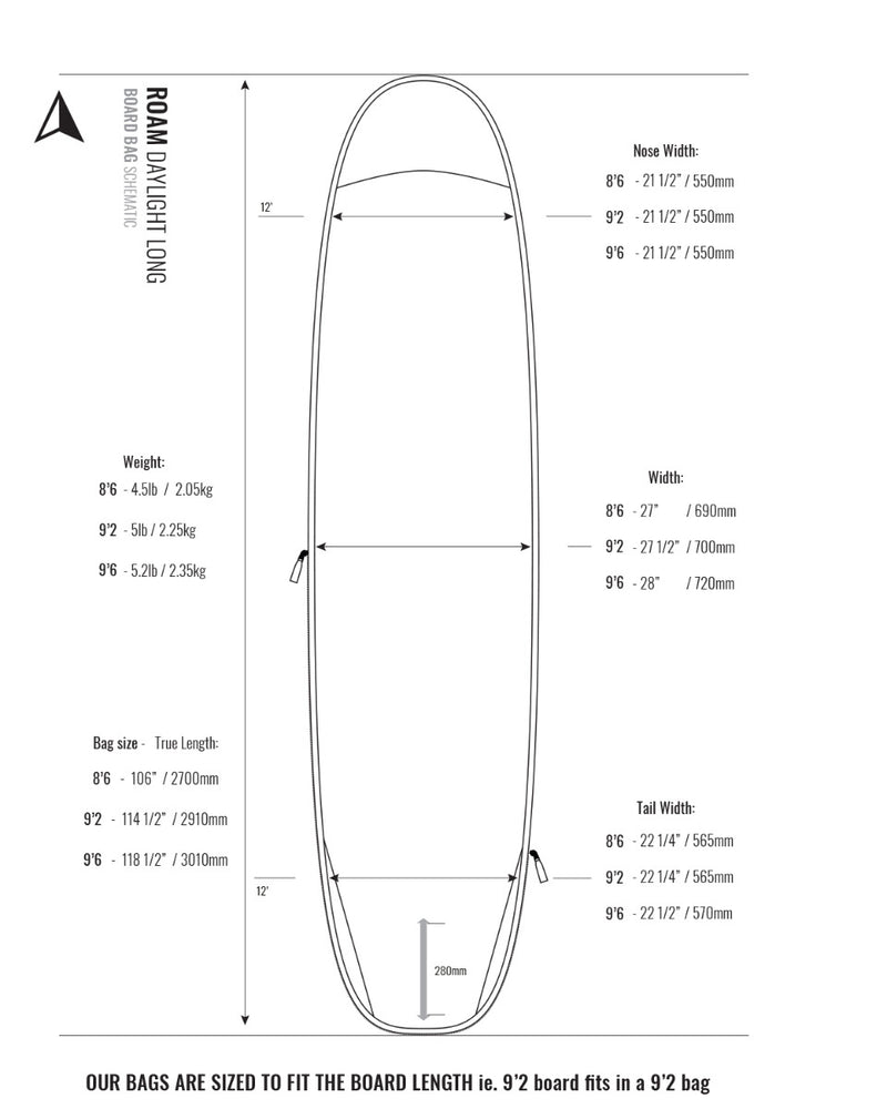 Load image into Gallery viewer, Roam Longboard Day Lite Day Surfboard Bag 9
