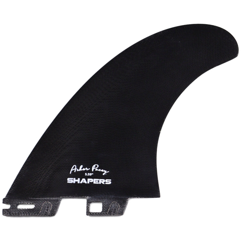 Load image into Gallery viewer, Shapers Asher Pacey Double Tab Twin + 1 Fin Set - 5.59" 5
