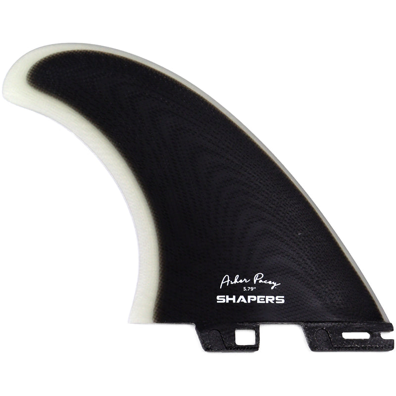 Load image into Gallery viewer, Shapers Asher Pacey Double Tab Twin + 1 Fin Set - 5.79" 5
