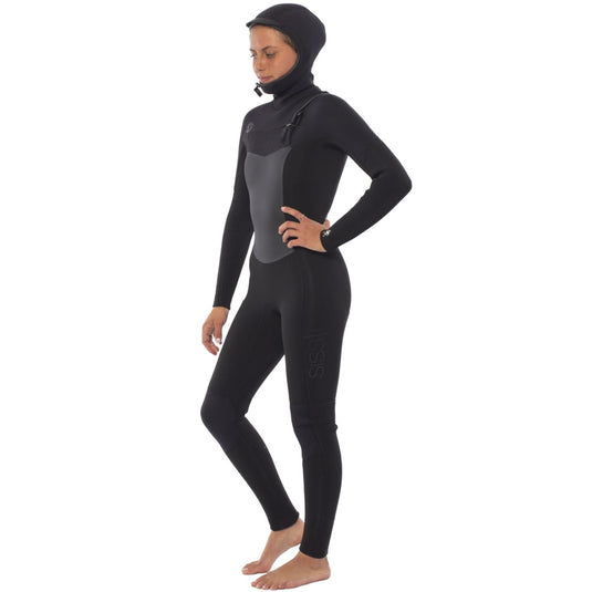 Sisstr Women's 7 Seas 5/4 Hooded Chest-Zip Wetsuit 3