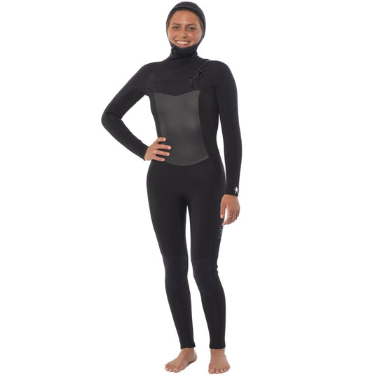Sisstr Women's 7 Seas 6/5 Hooded Chest-Zip Wetsuit 25