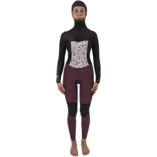 Sisstr Women's 7 Seas 6/5 Hooded Chest-Zip Wetsuit 10