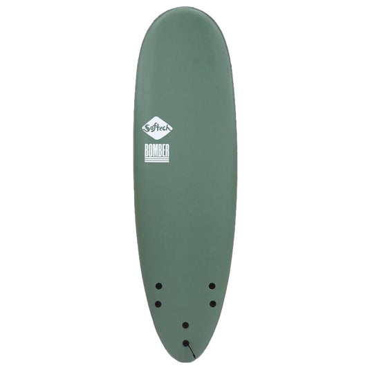 Softech Bomber 6'10 × 21 ½ × 3 Soft Surfboard - Smoke Green/White 1
