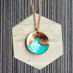 S1W Handmade Textured Wave Necklace 4
