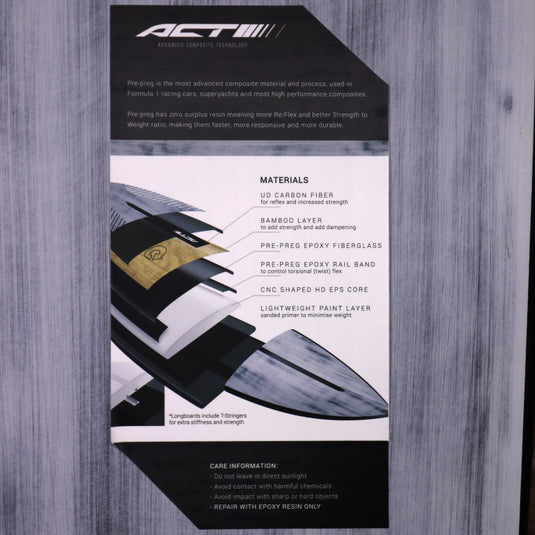 Torq Chopper ACT 7'6 × 21 ¾ × 2 ⅞ Surfboard - Black Rails 5