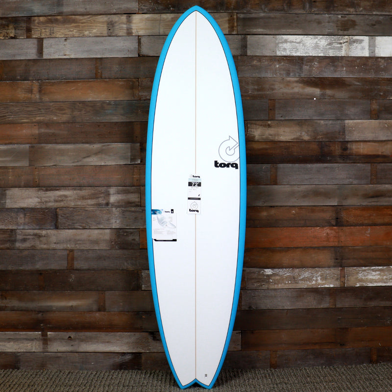 Load image into Gallery viewer, Torq ModFish TET 7'2 × 22 ½ × 3 Surfboard - Miami Blue Pinline • DAMAGED 1
